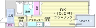 新道東駅 徒歩4分 4階の物件間取画像